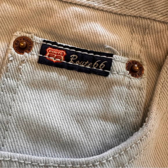 Vintage 1990’s Route 66 Pale Blue Denim High Waisted Woman’s Shorts Summer Relax - Picture 4 of 10